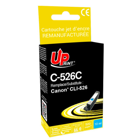 Cartouche Premium Cyan UPrint CLI526 compatible Canon Pixma