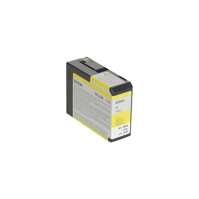 Cartouche Origine Jaune EPSON T5804 - Conforme et calibrée