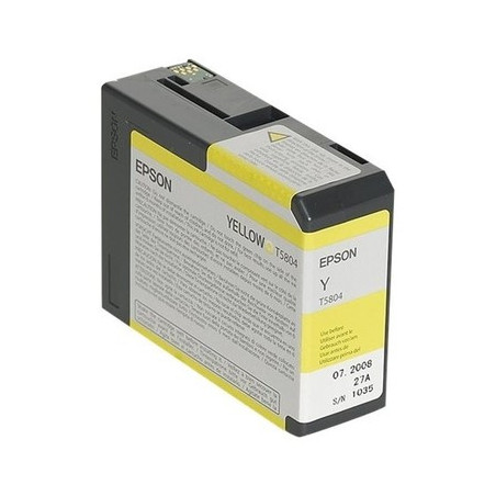 Cartouche Origine Jaune EPSON T5804 - Conforme et calibrée