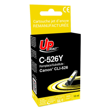Cartouche UPrint Jaune Premium pour imprimantes Canon Pixma CLI526