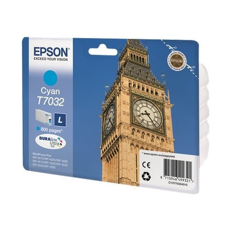 Cartouche UT7032 T703240 Cyan Origine Epson - Conforme et reconnue
