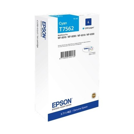 Cartouche OEM Cyan T7562 pour imprimantes Epson WorkForce Pro