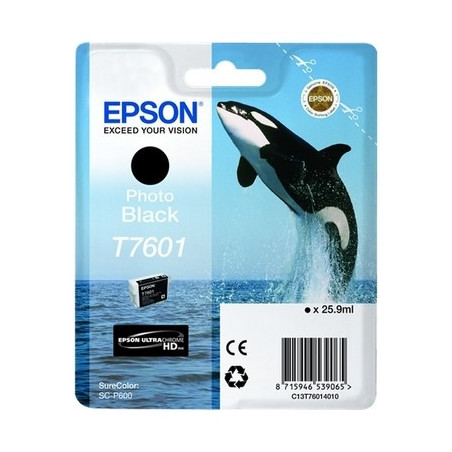 Cartouche origine Epson 7601 Noir photo pour SureColor SC-P 600