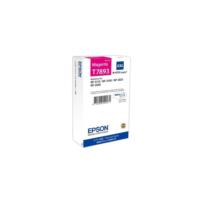 Cartouche Origine Epson T7893 Magenta (T7893) - Conformité garantie