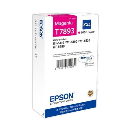 Cartouche Origine Epson T7893 Magenta (T7893) - Conformité garantie