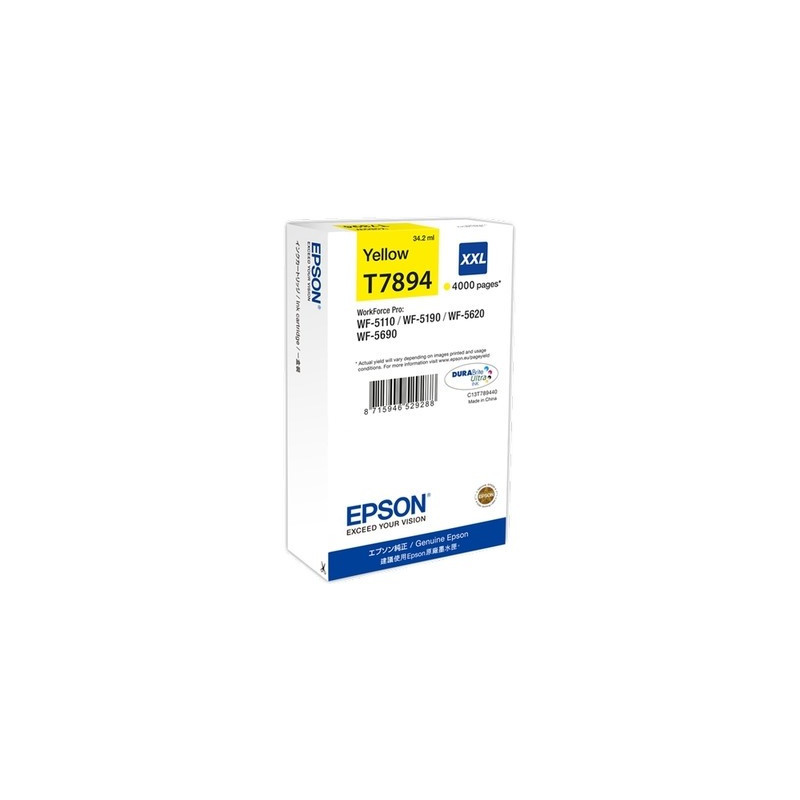 Cartouche Jaune Origine Epson T789440 / T7894 - Conforme à