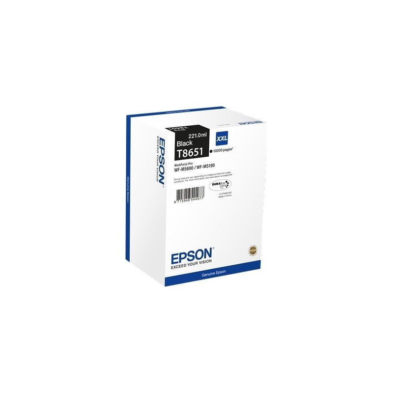 Cartouche Origine Noir T8651 pour EPSON - Gamme Origine