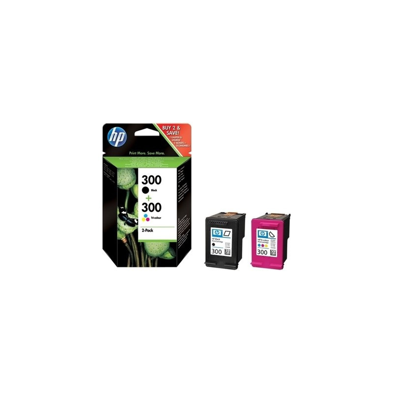 Cartouche D'origine HP 300 Pack x 2 CN637EE Noir + Tricolore