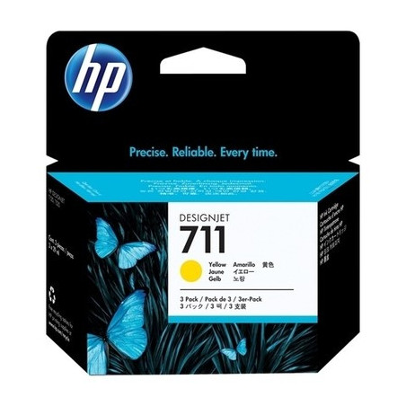 Cartouche Jaune HP 711 x3 CZ136A - Origine garantie