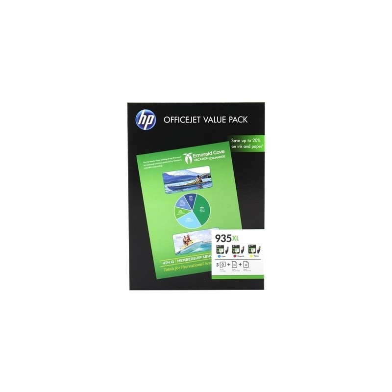 Cartouche d'origine HP 935XL - Pack x 3 jet d'encre authentique