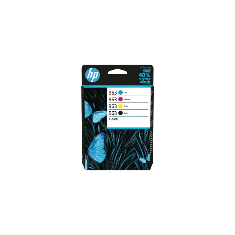 Cartouches Origine HP 963 x4 (Noir Cyan Magenta Jaune) - OEM 963