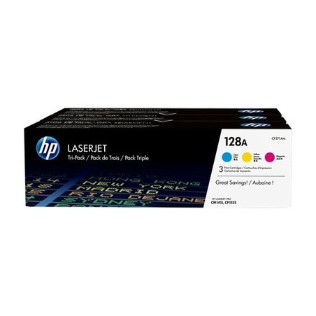Cartouche Origine HP 128A x3 pour LaserJet Pro CM1415 et CP1525