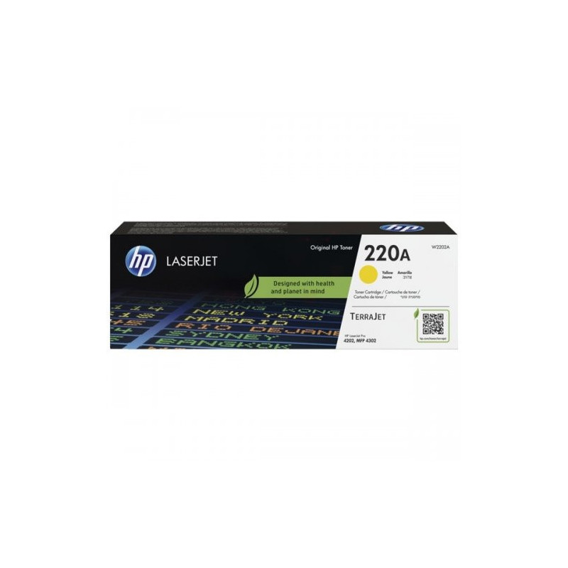 Cartouche jaune Origine 220A pour imprimantes HP Color LaserJet Pro