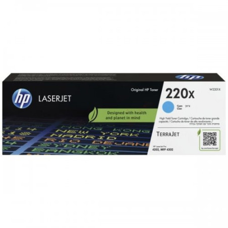 Toner Laser Origine HP 220X Cyan - Conforme constructeur