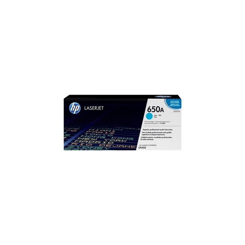 Cartouche d'origine cyan 650A pour HP LaserJet CP 55xx, conforme et