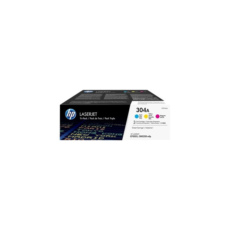 Gamme Origine HP 304A Pack x 3 Toner authentique CF372AM