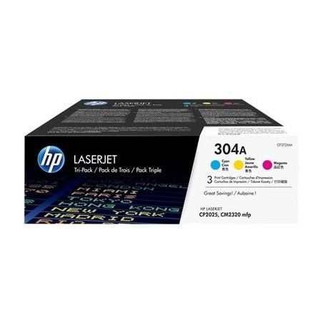 Gamme Origine HP 304A Pack x 3 Toner authentique CF372AM