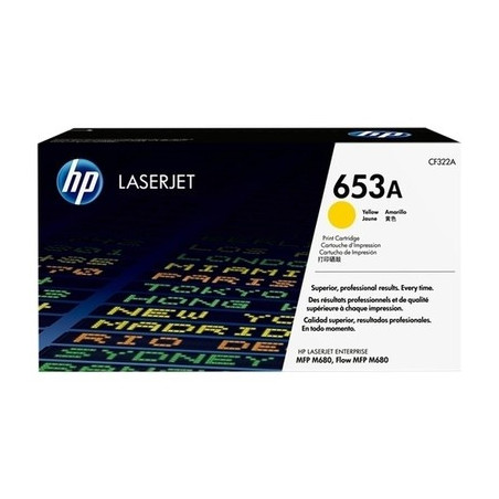 Toner Laser Origine HP 653A Jaune - Conforme et fiable