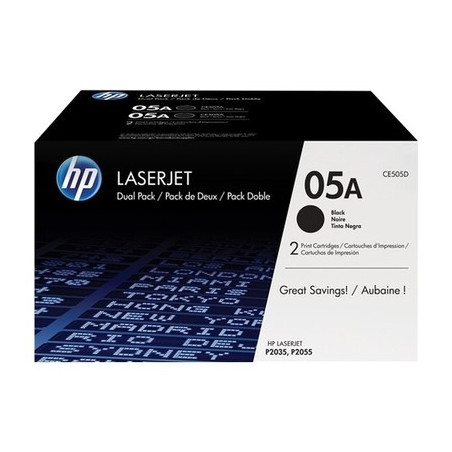 Toner Laser Noir HP CE505D (05A) - Origine - Référence exacte
