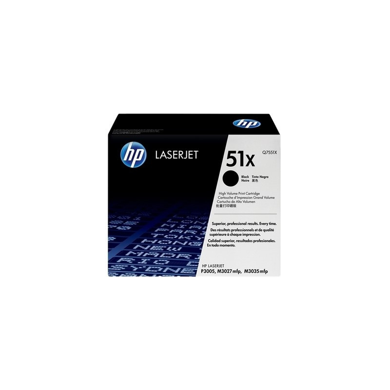 Toner Q7551X Noir Origine HP - Référence exacte Q7551X