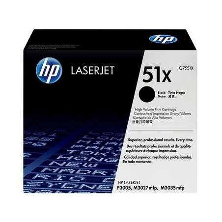 Toner Q7551X Noir Origine HP - Référence exacte Q7551X