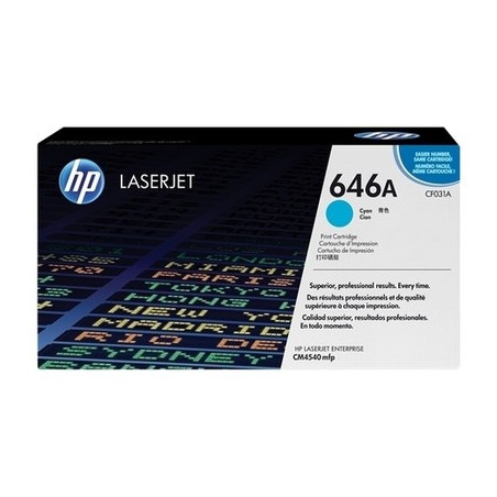 Cartouche d'origine Cyan 646A pour imprimantes HP CM 4500 Series