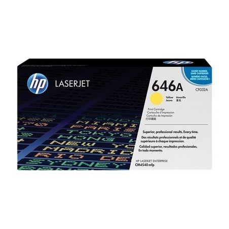 Cartouche Origine HP 646A Jaune — pour imprimantes HP Color LaserJet