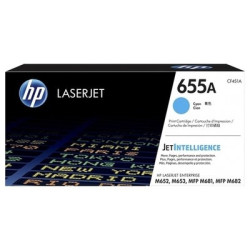 Cartouche d'origine HP 655A Cyan pour imprimantes HP Color LaserJet