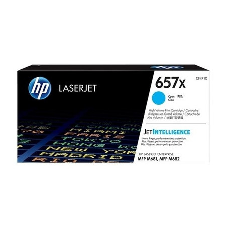Cartouche Origine HP 657X Cyan pour imprimantes HP Enterprise MFP