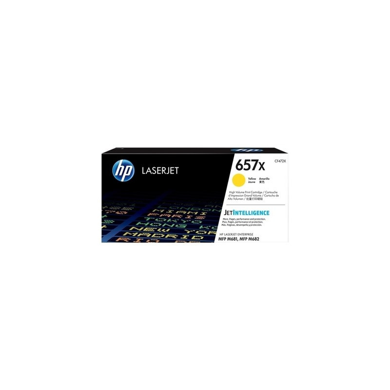 Cartouche jaune d'origine 657X pour imprimantes HP M681/M682