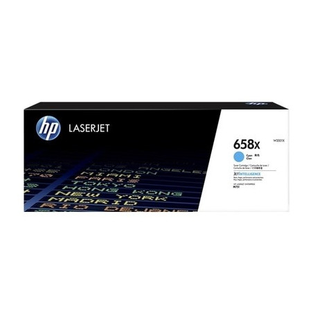 Toner Origine HP 658A Cyan - Conforme, rendement 6000 pages