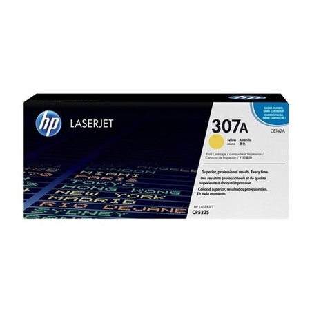 Toner Laser HP CE742A 307A Jaune - Origine certifié
