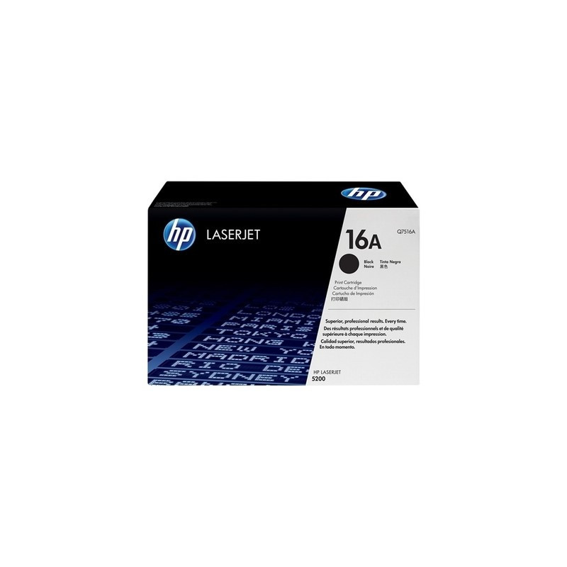 Cartouche d'origine HP 16A noir, 12 000 pages, pour LaserJet 5200
