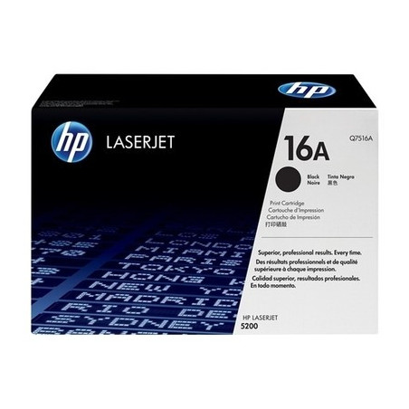 Cartouche d'origine HP 16A noir, 12 000 pages, pour LaserJet 5200