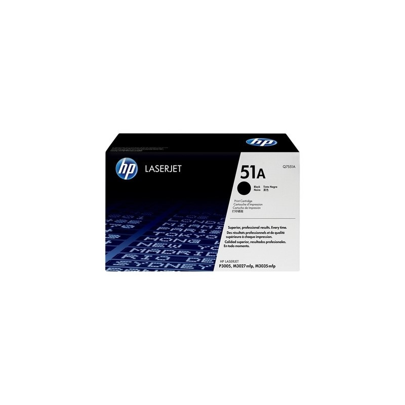 Toner Laser Origine HP 51A Noir - Référence exacte 51A