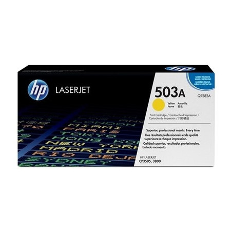 Cartouche Origine Jaune Q7582A pour HP Color LaserJet 3800 et CP3505