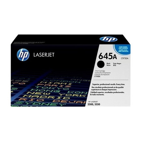 Cartouche/toner d'origine pour imprimantes HP et Canon – 645A – Noir