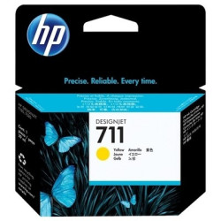 Cartouche HP 711 Jaune Origine pour DesignJet T 120 & T 520