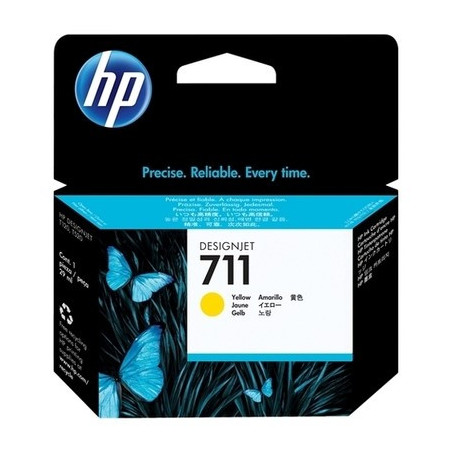 Cartouche HP 711 Jaune Origine pour DesignJet T 120 & T 520
