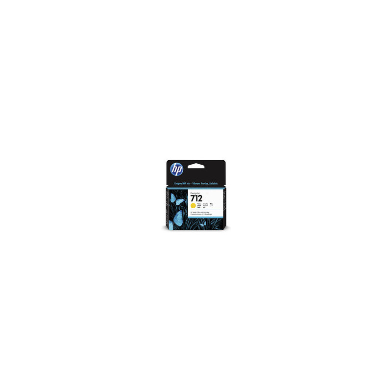 Cartouche HP 712 Jaune Origine - Conforme et reconnue