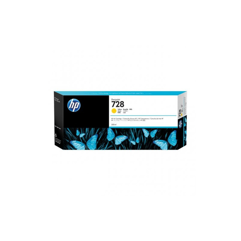 Cartouche jaune Origine 728 pour HP DesignJet T 730, T 830