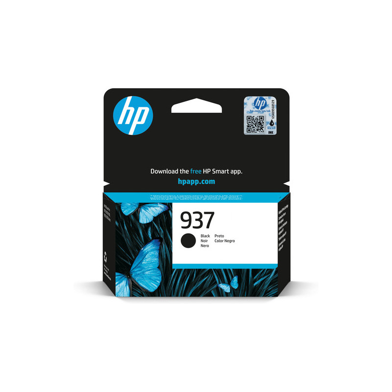 Cartouche d'origine HP 937 Noir pour OfficeJet Pro 9110/9120, 1250