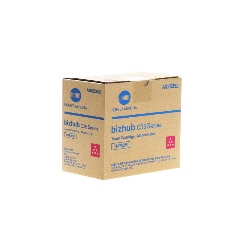 Toner Laser Origine Konica Minolta A0X5352 Magenta 22 - Cartouche OEM