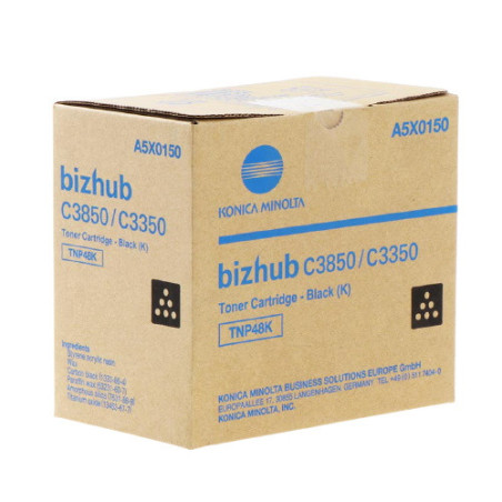 Cartouche Origine Noir 48 pour Konica Minolta C 3350/3850/3850 FS