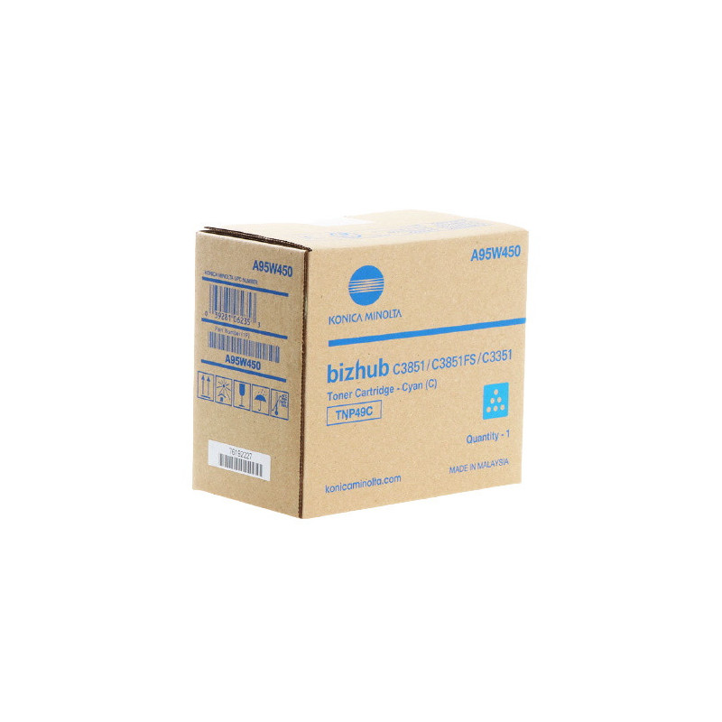 Cartouche d'origine cyan pour Konica Minolta Bizhub C 3351 / C 3851