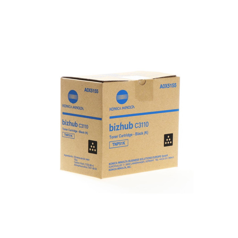 Cartouche noire d'origine Konica Minolta 55 pour Bizhub C3110
