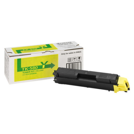 Cartouche Jaune Origine Kyocera 1T02KTANL0 / TK580Y pour imprimantes