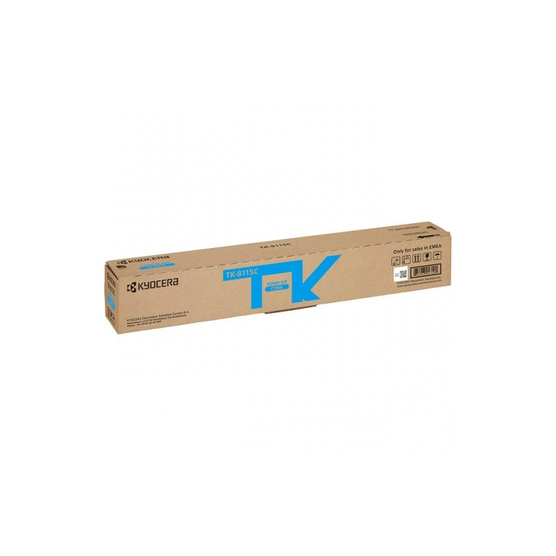 Cartouche d'origine Kyocera TK-8115 cyan pour ECOSYS M 8100 Series