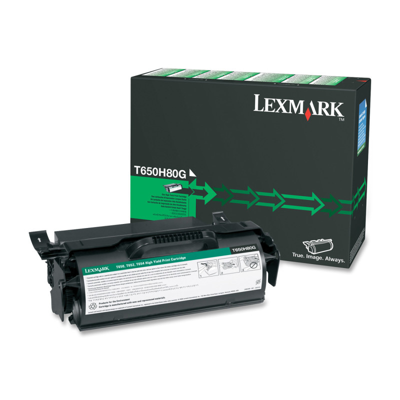 Cartouche Lexmark Origine 0T650H80G Noir pour Optra T650/T652