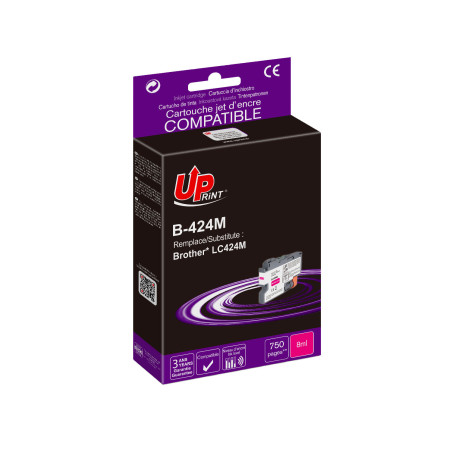 Cartouche Magenta Premium UPrint LC424M pour Brother DCP-J 1200 DW